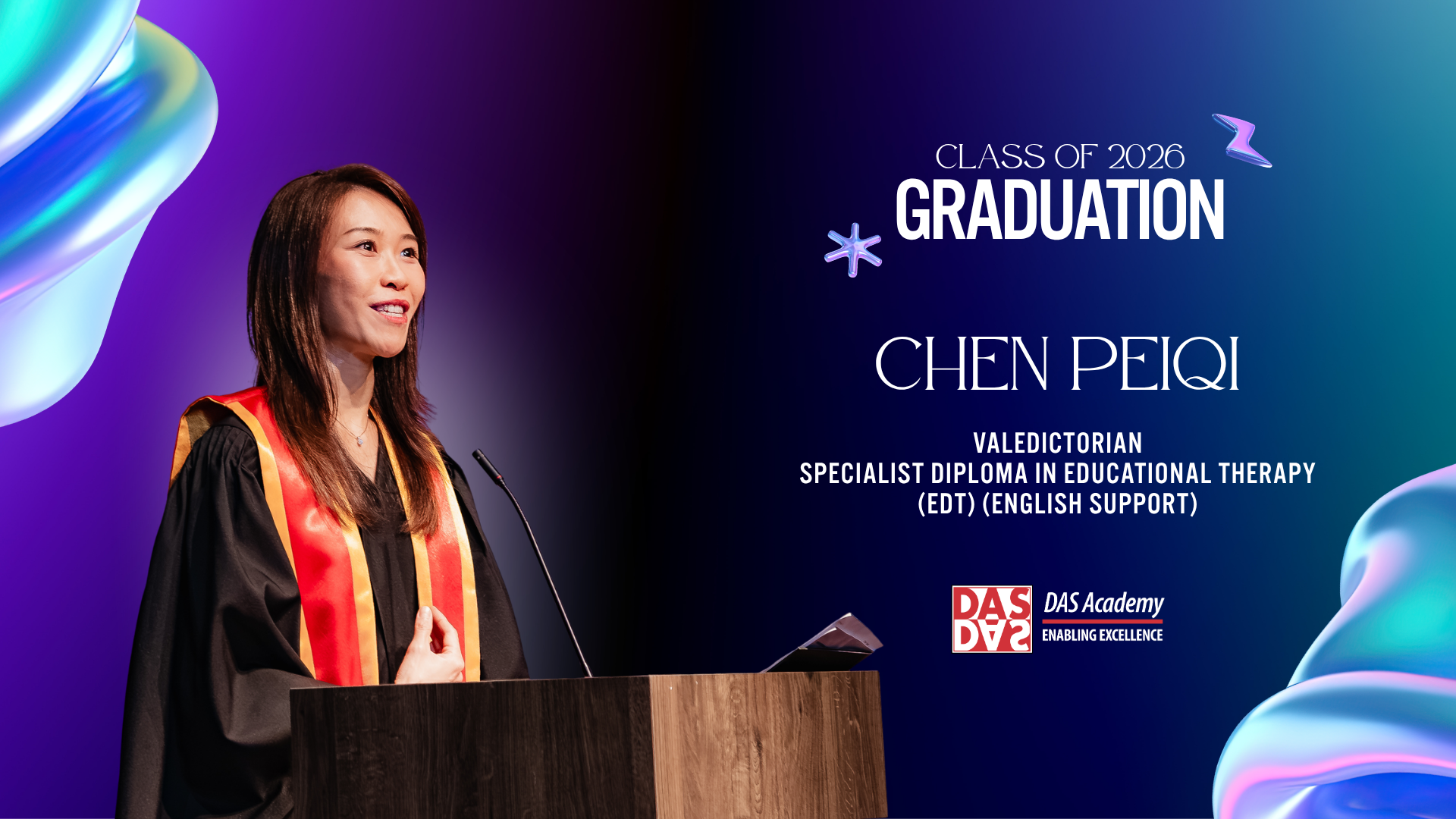 2026 DAS Academy Graduation Ceremony | Valedictorian Speech by Chen Peiqi